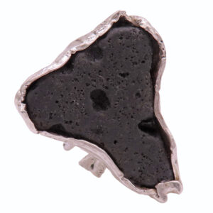 One of a kind Freeform Lava Stone Ring